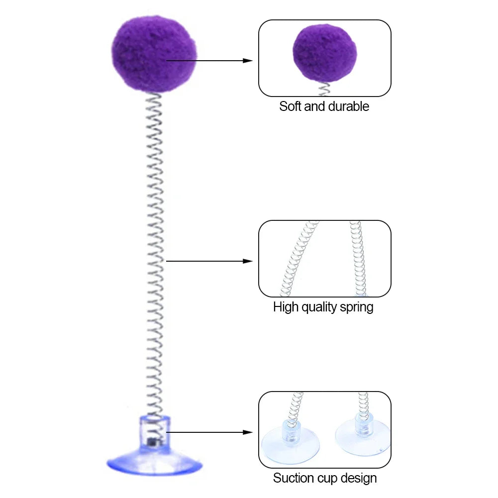 Fur Ball Spring Cat Toy