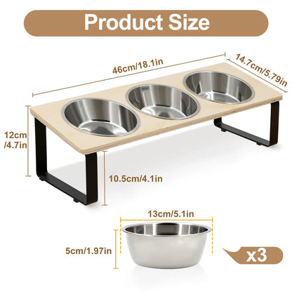 Elevated Cat Bowls Feeder Tilted