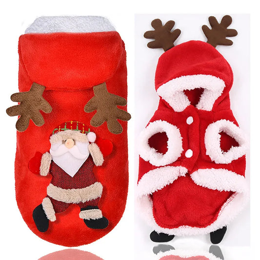 Christmas Dog Clothes Winter Pet
