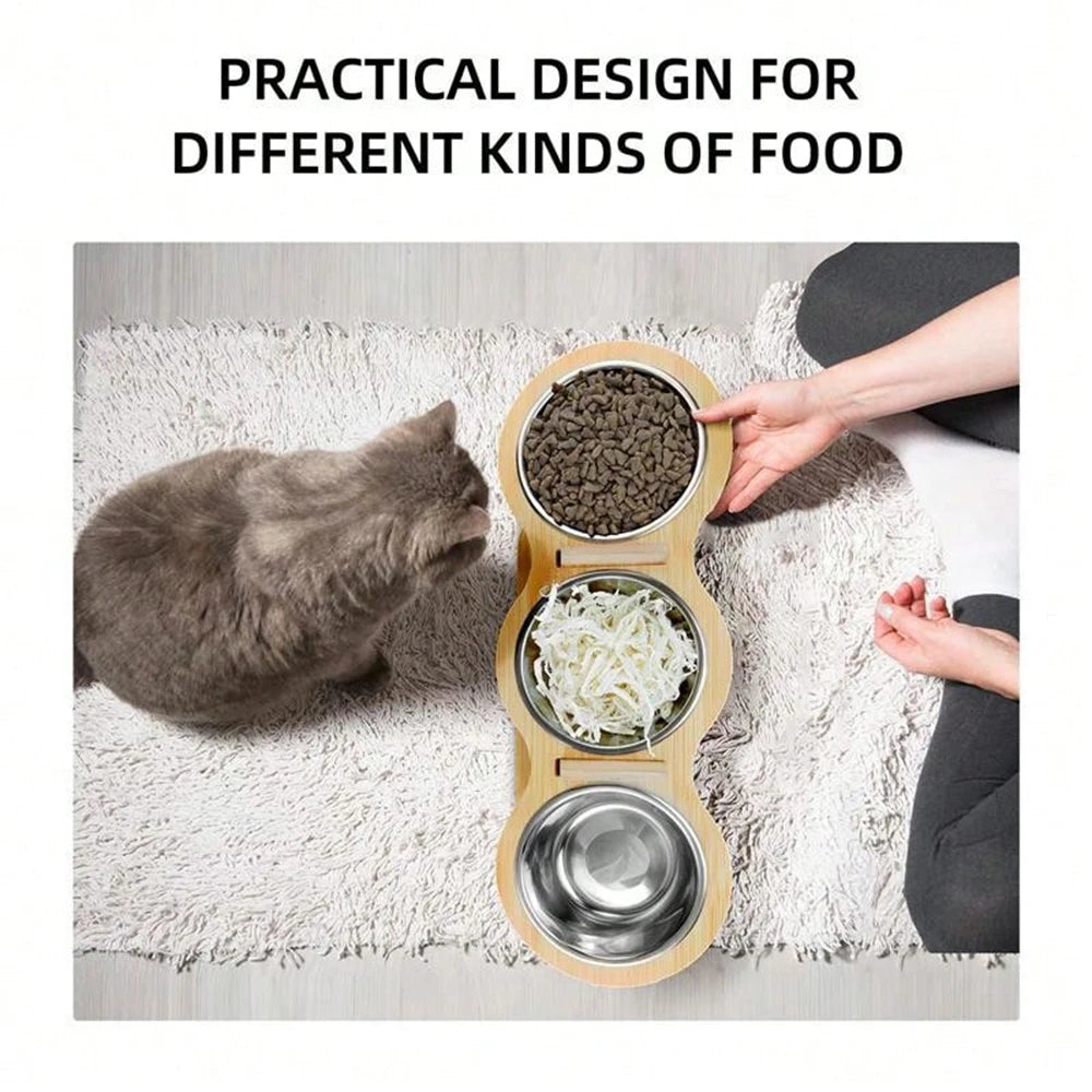Cat Bowls Feeder Feeding Watering