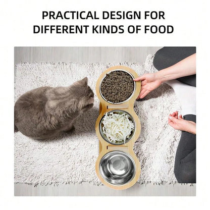Cat Bowls Feeder Feeding Watering