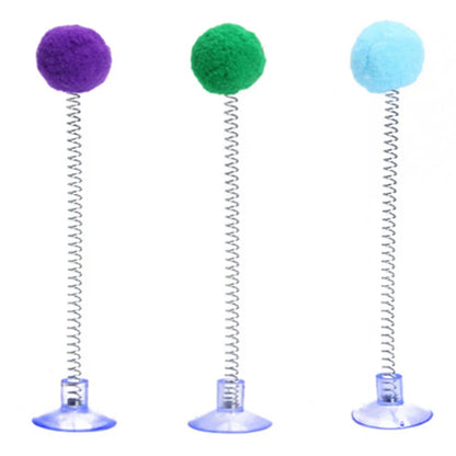 Fur Ball Spring Cat Toy
