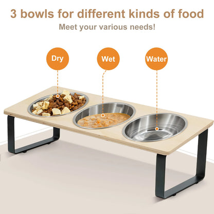 Elevated Cat Bowls Feeder Tilted